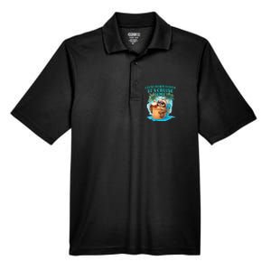 Count Down Is Over ItS Cruise Time Funny Sloth Vacation Men's Origin Performance Pique Polo