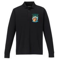 Count Down Is Over ItS Cruise Time Funny Sloth Vacation Performance Long Sleeve Polo