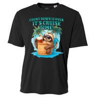 Count Down Is Over ItS Cruise Time Funny Sloth Vacation Cooling Performance Crew T-Shirt