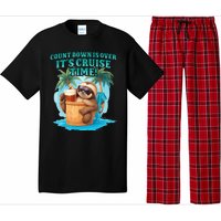 Count Down Is Over ItS Cruise Time Funny Sloth Vacation Pajama Set