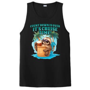 Count Down Is Over ItS Cruise Time Funny Sloth Vacation PosiCharge Competitor Tank