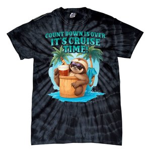 Count Down Is Over ItS Cruise Time Funny Sloth Vacation Tie-Dye T-Shirt