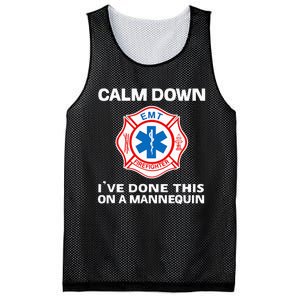 Calm Down Ive Done This On A Mannequin Mesh Reversible Basketball Jersey Tank