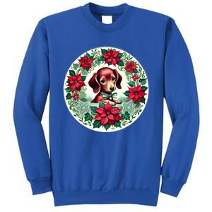 Christmas Dachshund Illustration Festive Doxie Gift Sweatshirt