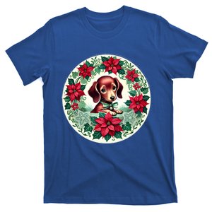 Christmas Dachshund Illustration Festive Doxie Gift T-Shirt