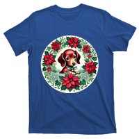 Christmas Dachshund Illustration Festive Doxie Gift T-Shirt