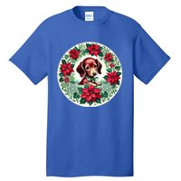 Christmas Dachshund Illustration Festive Doxie Gift Tall T-Shirt