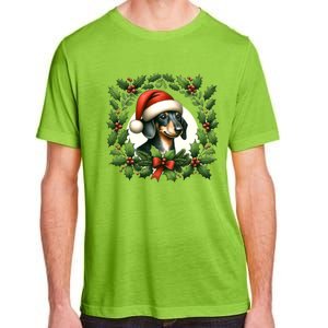 Christmas Dachshund Illustration Festive Doxie Cool Gift Adult ChromaSoft Performance T-Shirt