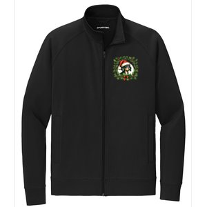 Christmas Dachshund Illustration Festive Doxie Cool Gift Stretch Full-Zip Cadet Jacket