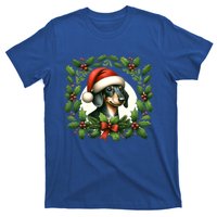 Christmas Dachshund Illustration Festive Doxie Cool Gift T-Shirt