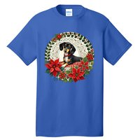 Christmas Dachshund Illustration Festive Doxie Funny Gift Tall T-Shirt