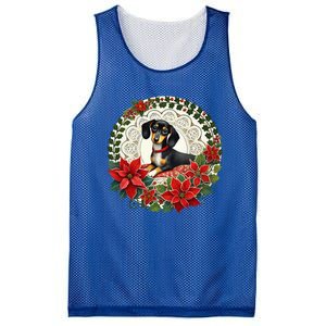 Christmas Dachshund Illustration Festive Doxie Funny Gift Mesh Reversible Basketball Jersey Tank