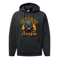 CAT DAD INSTENSE Cats and Kittens Design Performance Fleece Hoodie