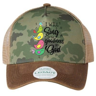 Cute Design I Will Sing Of The Goodness Of God Christian Legacy Tie Dye Trucker Hat
