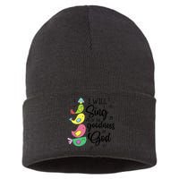 Cute Design I Will Sing Of The Goodness Of God Christian Sustainable Knit Beanie
