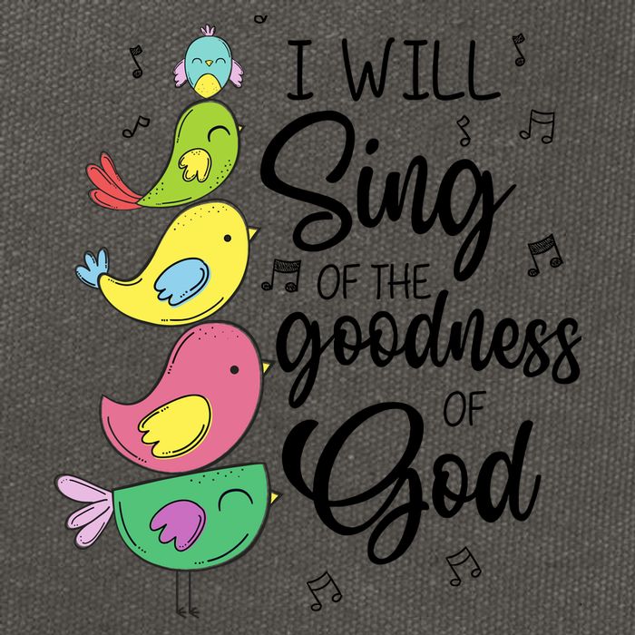 Cute Design I Will Sing Of The Goodness Of God Christian Cotton Canvas Backpack
