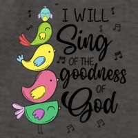 Cute Design I Will Sing Of The Goodness Of God Christian Vector Backpack