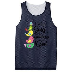 Cute Design I Will Sing Of The Goodness Of God Christian Mesh Reversible Basketball Jersey Tank