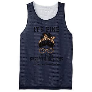 Camp Director It's Fine, I'm Fine And Everything's Fine Mesh Reversible Basketball Jersey Tank