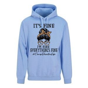 Camp Director It's Fine, I'm Fine And Everything's Fine Unisex Surf Hoodie