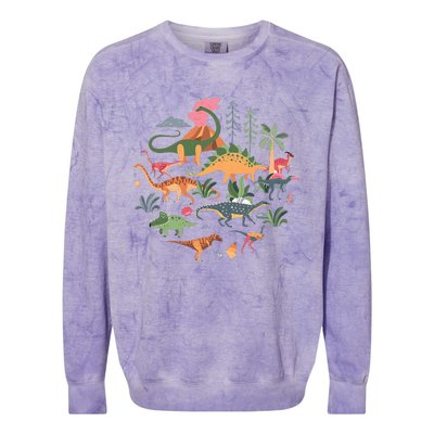 Cute Dinosaurs  Illustration  Dino Collection  Classic Colorblast Crewneck Sweatshirt