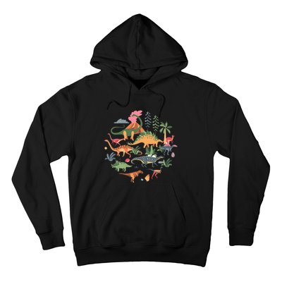 Cute Dinosaurs  Illustration  Dino Collection  Classic Hoodie