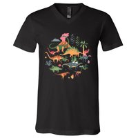 Cute Dinosaurs  Illustration  Dino Collection  Classic V-Neck T-Shirt