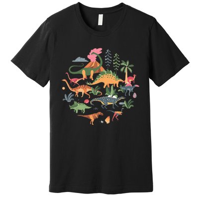 Cute Dinosaurs  Illustration  Dino Collection  Classic Premium T-Shirt