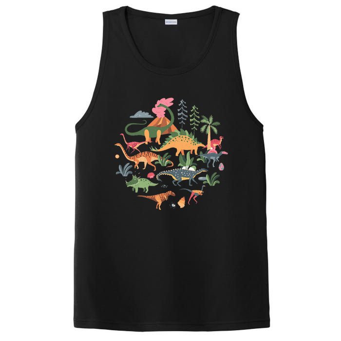 Cute Dinosaurs  Illustration  Dino Collection  Classic PosiCharge Competitor Tank