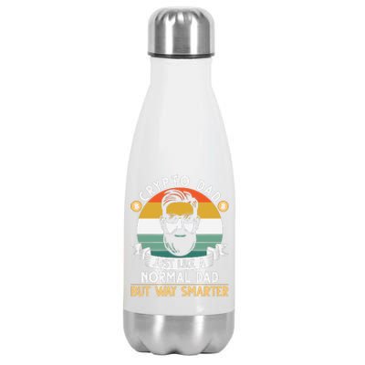 Crypto Dad Just Like A Normal Dad But Way Smarter Stainless Steel Insulated Water Bottle