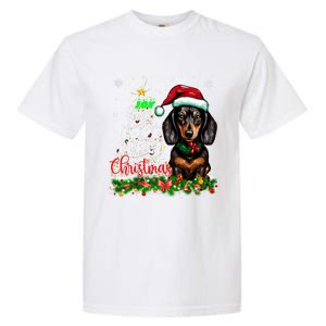 Cute Dachshund Joy Hope Love Peace Christmas Xmas Wiener Dog Garment-Dyed Heavyweight T-Shirt