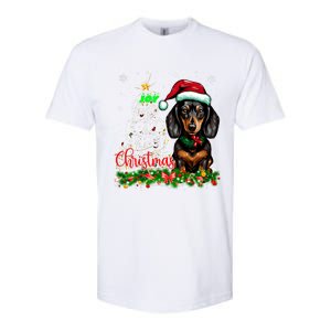 Cute Dachshund Joy Hope Love Peace Christmas Xmas Wiener Dog Softstyle CVC T-Shirt