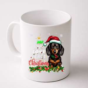 Cute Dachshund Joy Hope Love Peace Christmas Xmas Wiener Dog Coffee Mug