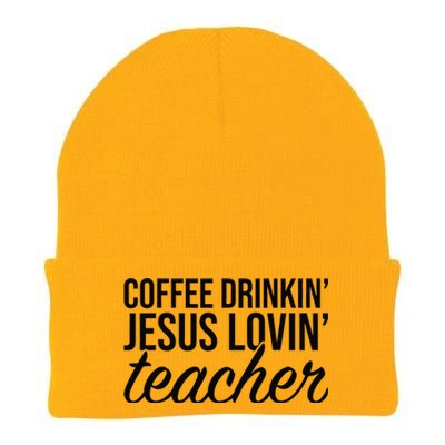 Coffee Drinking Jesus Loving Teacher Coffee Jesus Lovers Knit Cap Winter Beanie