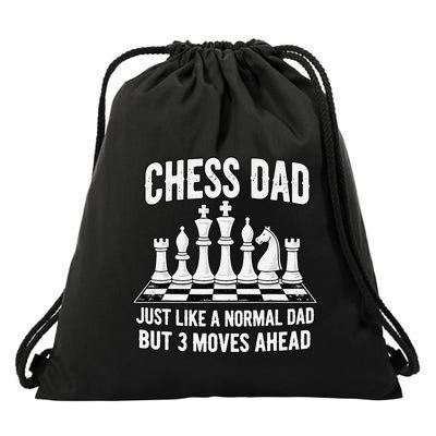Chess Dad Just Like A Normal Dad But 3 Moves Ahead Drawstring Bag