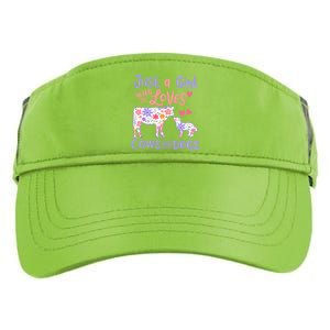 Cow Dog Just A Girl Who Loves Cows And Dogs Gift Meaningful Gift Adult Drive Performance Visor