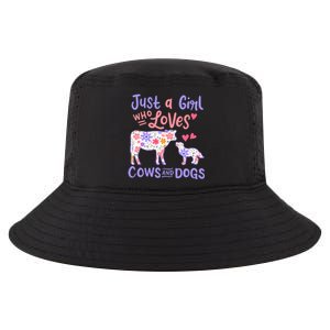 Cow Dog Just A Girl Who Loves Cows And Dogs Gift Meaningful Gift Cool Comfort Performance Bucket Hat