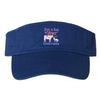 Cow Dog Just A Girl Who Loves Cows And Dogs Gift Meaningful Gift Valucap Bio-Washed Visor