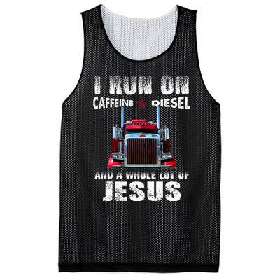 Caffeine Diesel Jesus Christian Trucker Distressed Mesh Reversible Basketball Jersey Tank