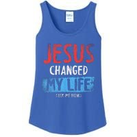 Christ Devotee Jesus Changed My Life Ask Me How Jesus Ladies Essential Tank