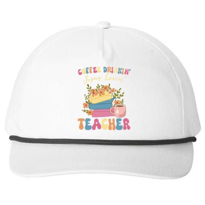 Coffee Drinking Jesus Loving Teaching Gifts For Teacher Snapback Five-Panel Rope Hat