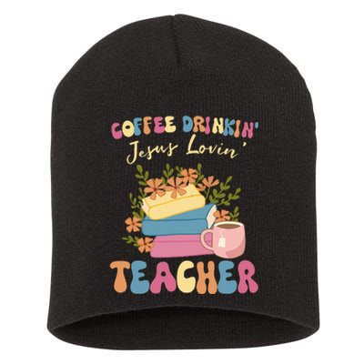 Coffee Drinking Jesus Loving Teaching Gifts For Teacher Short Acrylic Beanie