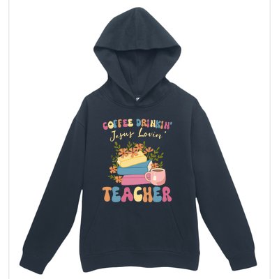 Coffee Drinking Jesus Loving Teaching Gifts For Teacher Urban Pullover Hoodie