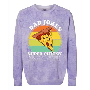 Cheesy Dad Joke Slice Of Pizza Colorblast Crewneck Sweatshirt