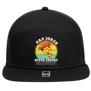 Cheesy Dad Joke Slice Of Pizza 7 Panel Mesh Trucker Snapback Hat