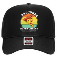 Cheesy Dad Joke Slice Of Pizza High Crown Mesh Back Trucker Hat