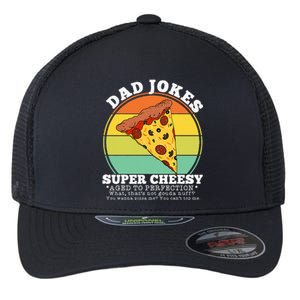 Cheesy Dad Joke Slice Of Pizza Flexfit Unipanel Trucker Cap