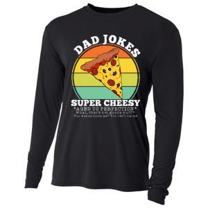 Cheesy Dad Joke Slice Of Pizza Cooling Performance Long Sleeve Crew