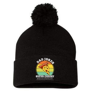 Cheesy Dad Joke Slice Of Pizza Pom Pom 12in Knit Beanie