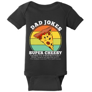 Cheesy Dad Joke Slice Of Pizza Baby Bodysuit